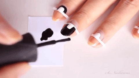 мастер-класс как сделать маникюр с негативным пространством фото